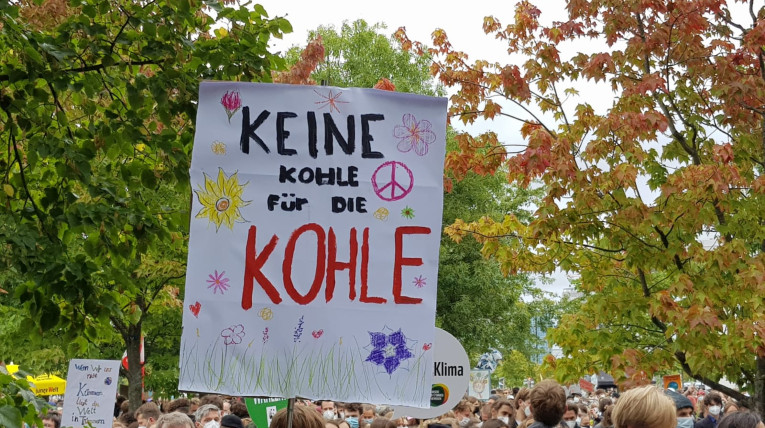 Demoplakat: keine Kohle für die Kohle