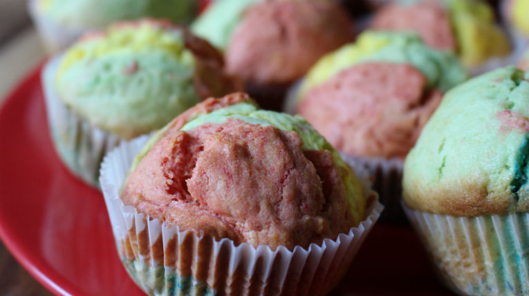 leckere bunte Muffins