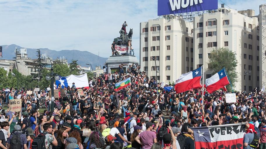 Protest in Santiago de Chile