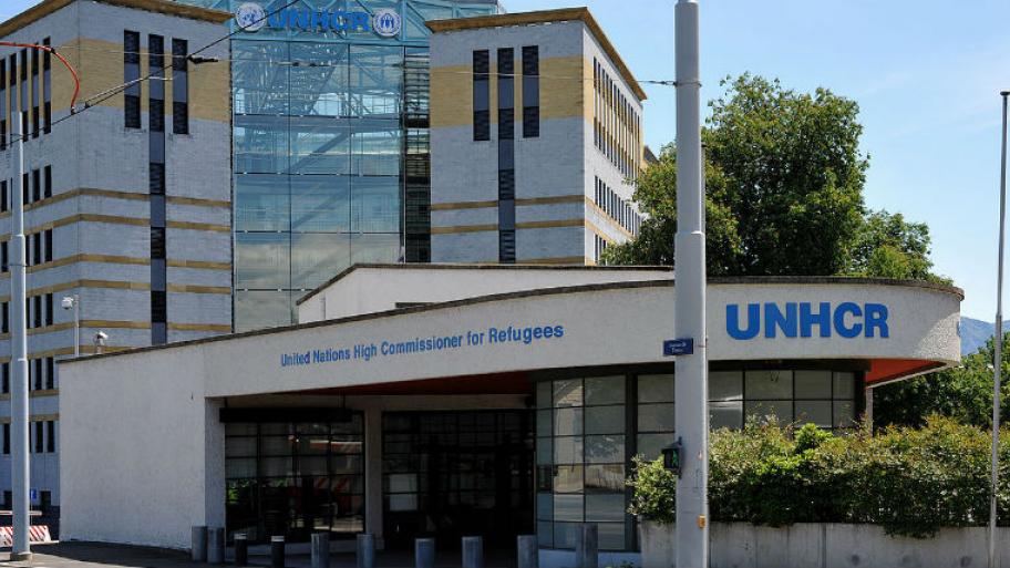 Das Gebäude des UNHCR in Genf von außen