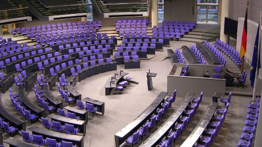 Plenarsaal des Deutschen Bundestags in Berlin