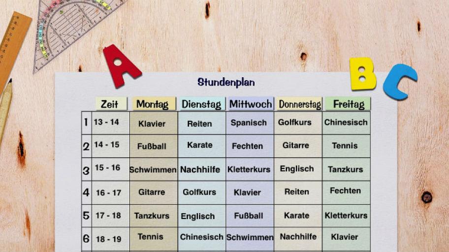 Voller Stundenplan
