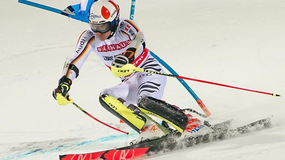 Linus Strasser beim Slalom