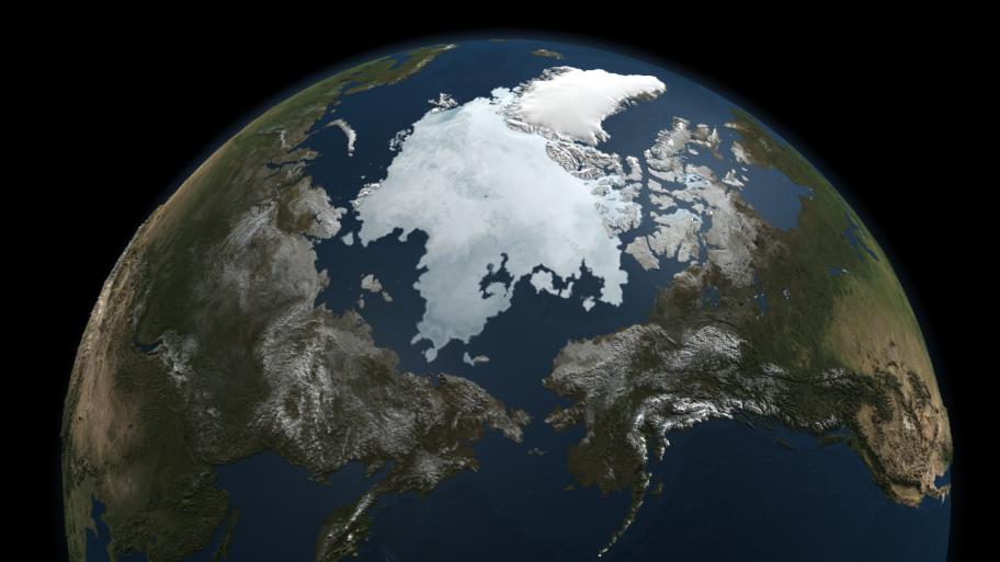 Satellitenbild der Arktis