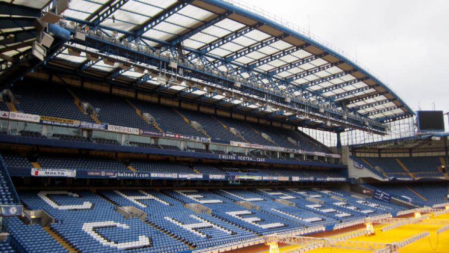 Stadion Stamford Bridge, hauptsächlich vom Fußballclub FC Chelsea genutzt 