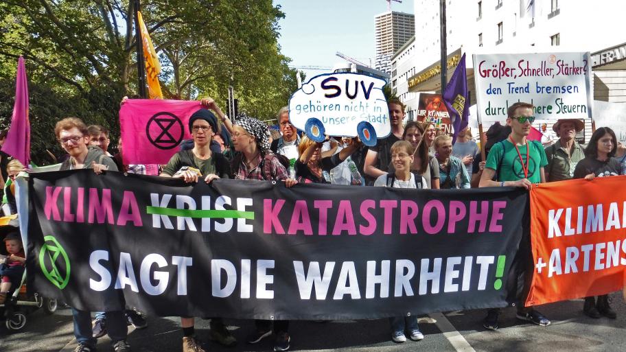 Demonstrierende in Frankfurt am Main