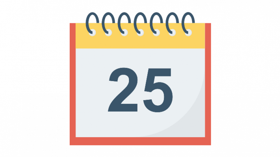 eine Graphic von einem Kalender ist erkennbar