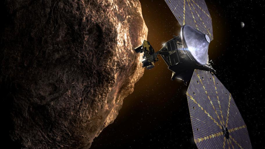 Raumsonde "Lucy" in der Nähe eines Asteroiden