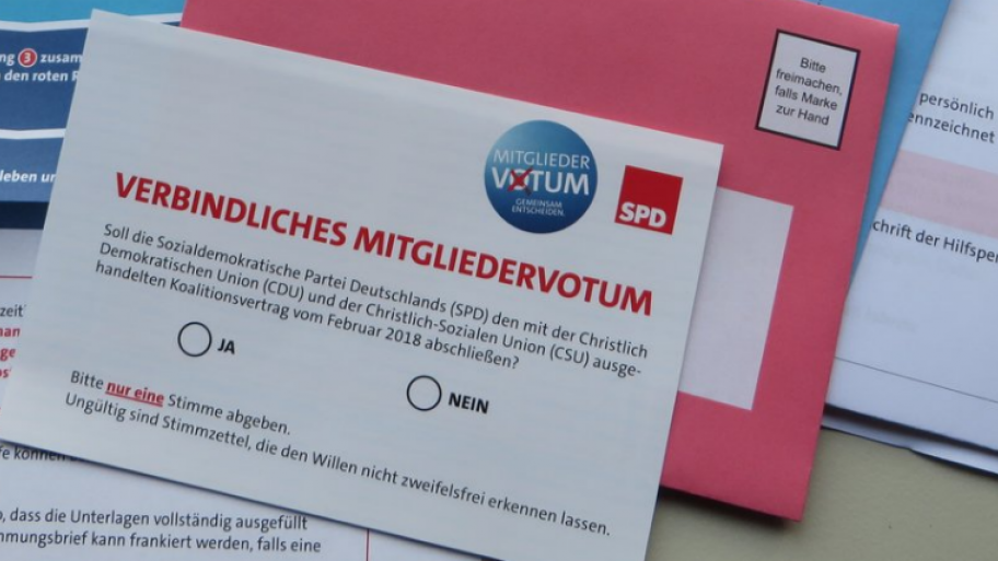 Stimmzettel Mitgliedervotum SPD