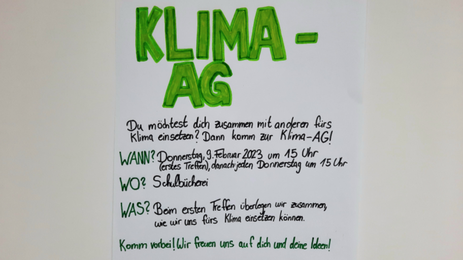 Plakat für Klima AG