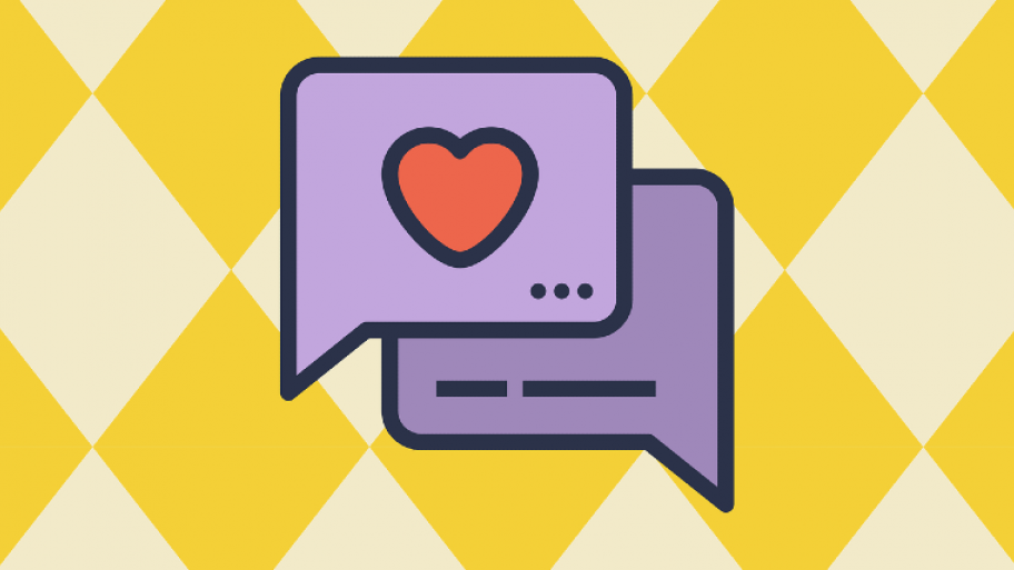 Chat Nachrichten mit Herz