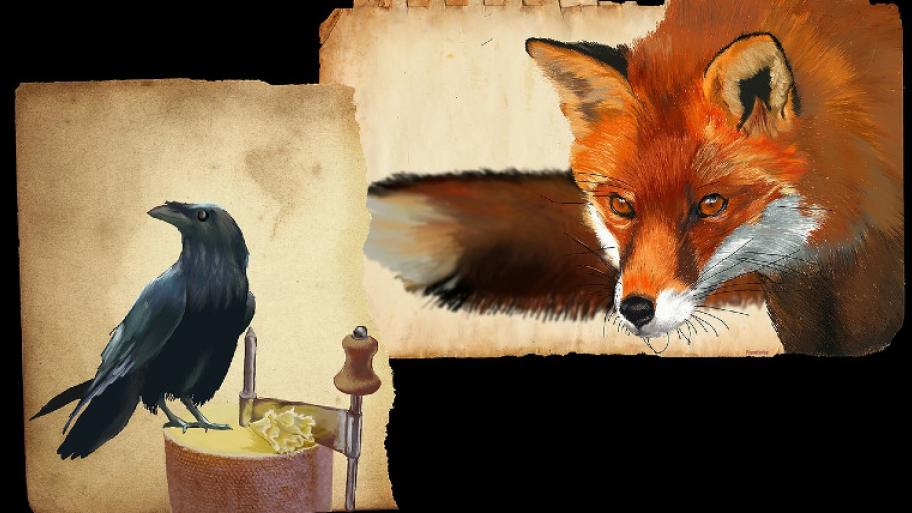 Fuchs und Rabe