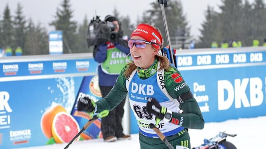 Die Biathletin Franziska Preuß.