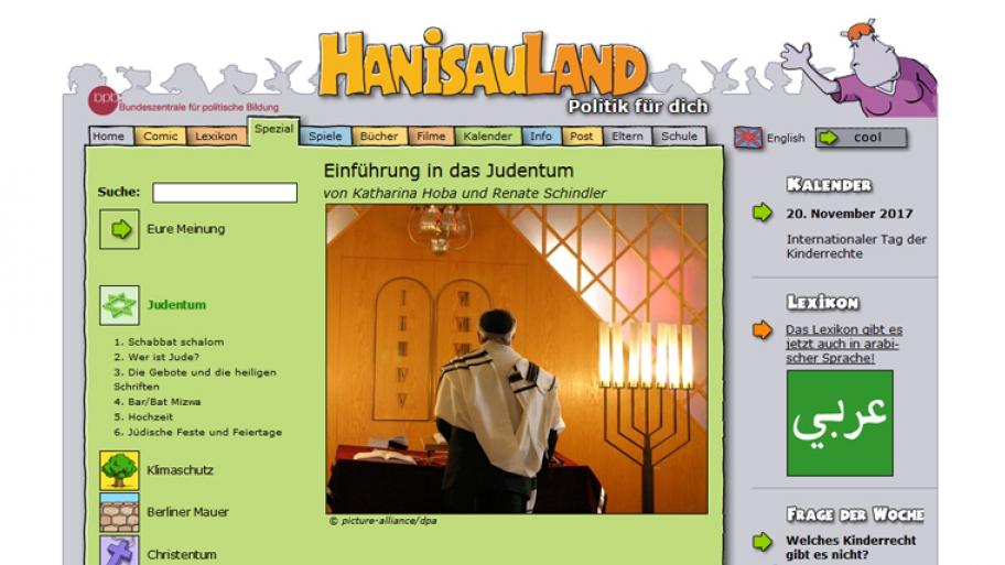 Screenshot von Hanisauland: Einführung in das Judentum
