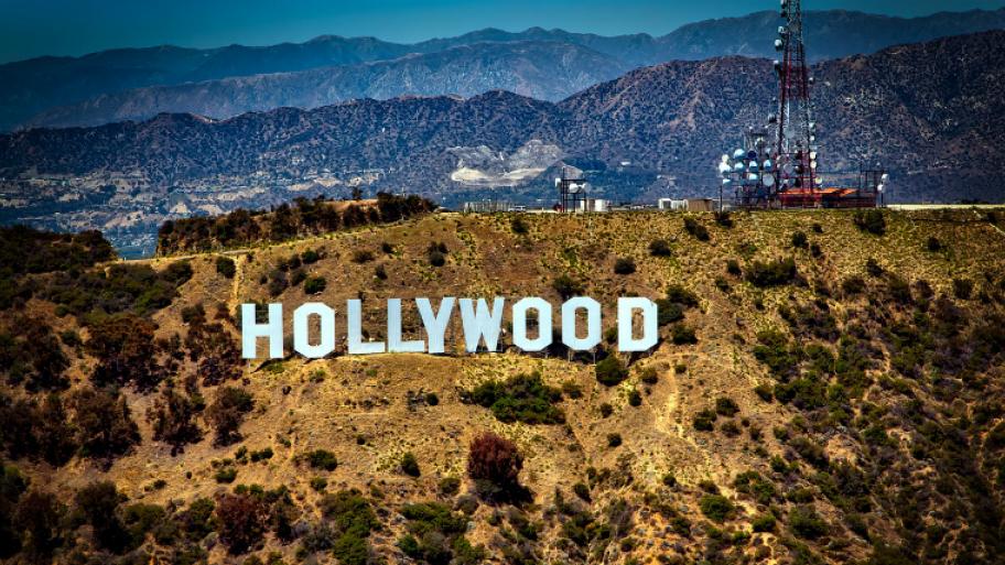 Hollywood Zeichen auf einem Berg