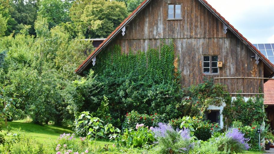 Altes Bauernhaus und Garten 