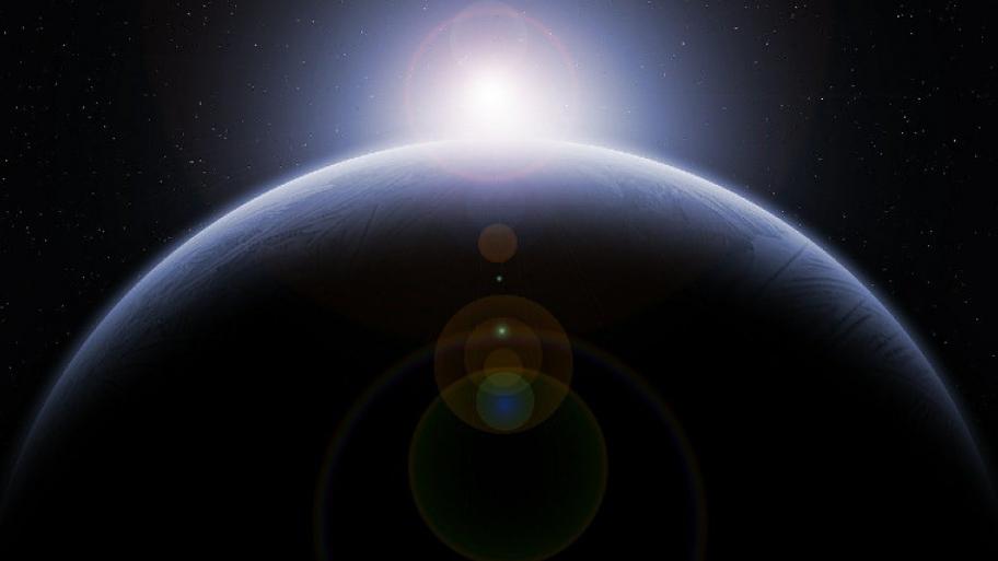 dunkler Planet im All