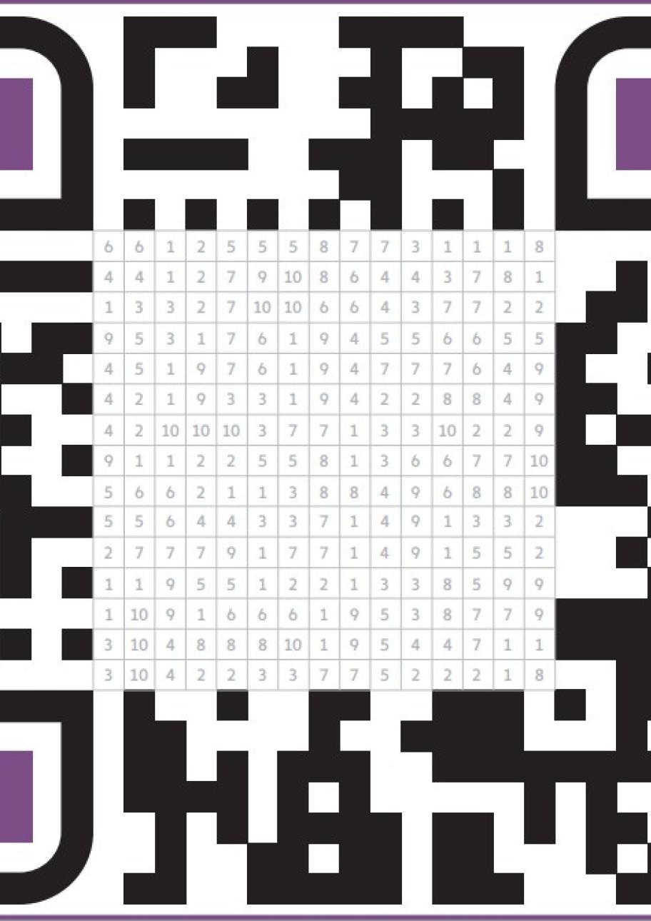 Ein QR-Code zum ausmalen.