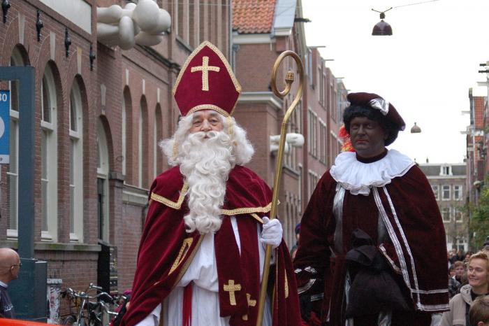 Satz Fremdfiguren "Weihnachten Sinterklaas" aus den Niederlanden mit Zettel 